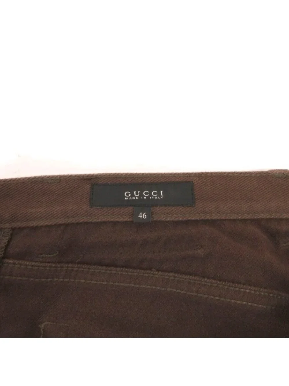 Gucci Corduroy Pants Straight Cotton Brown 46
